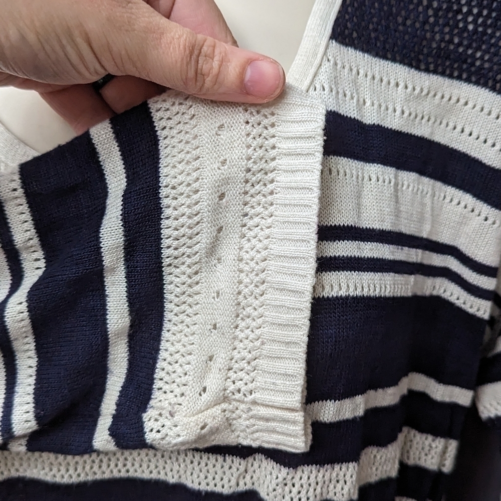 Motherhood Maternity Striped Babydoll Sweater Sz L - Picture 8 of 13